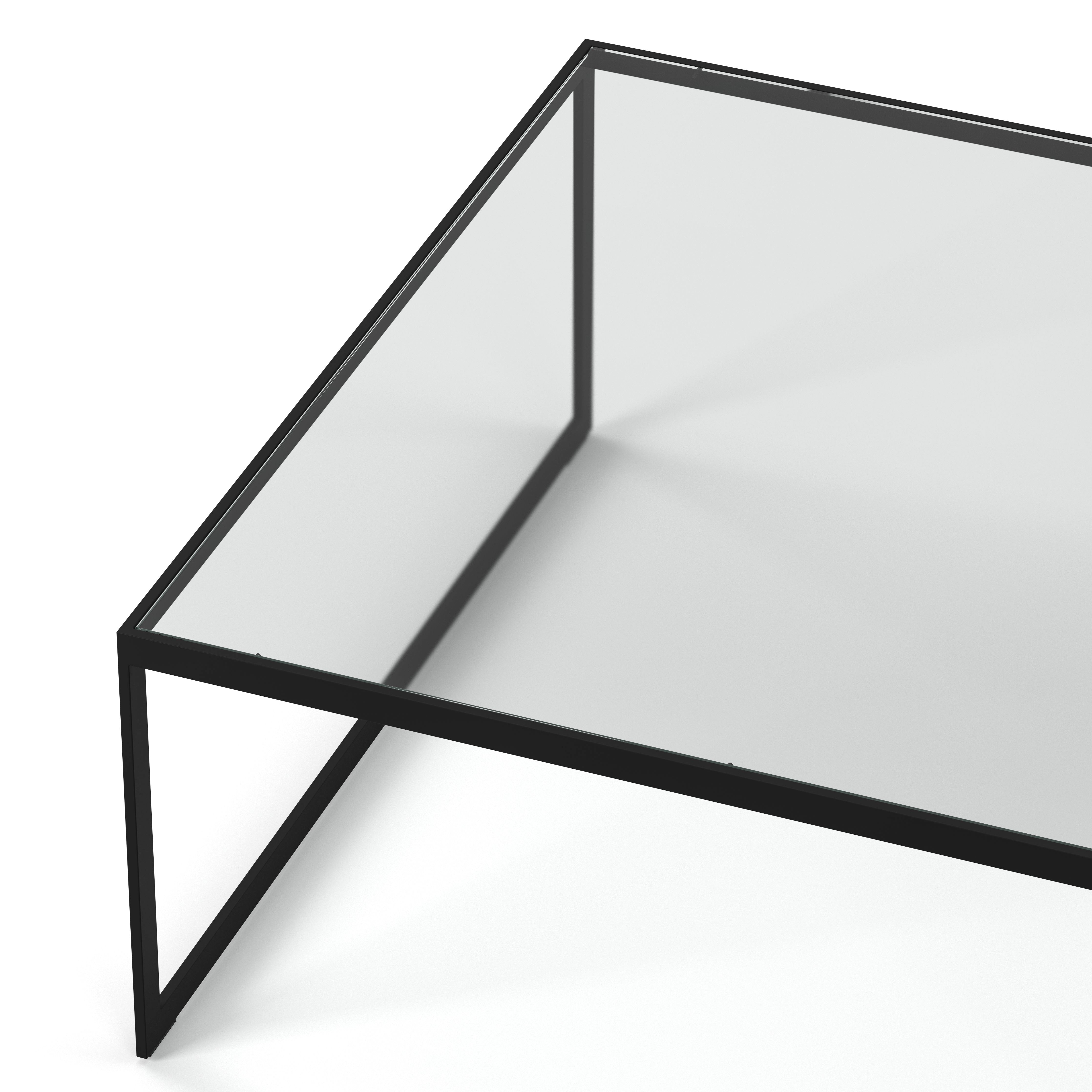 Englesson Bord Square Soffbord Kvadratiskt #färg_Svart Metall & Glas