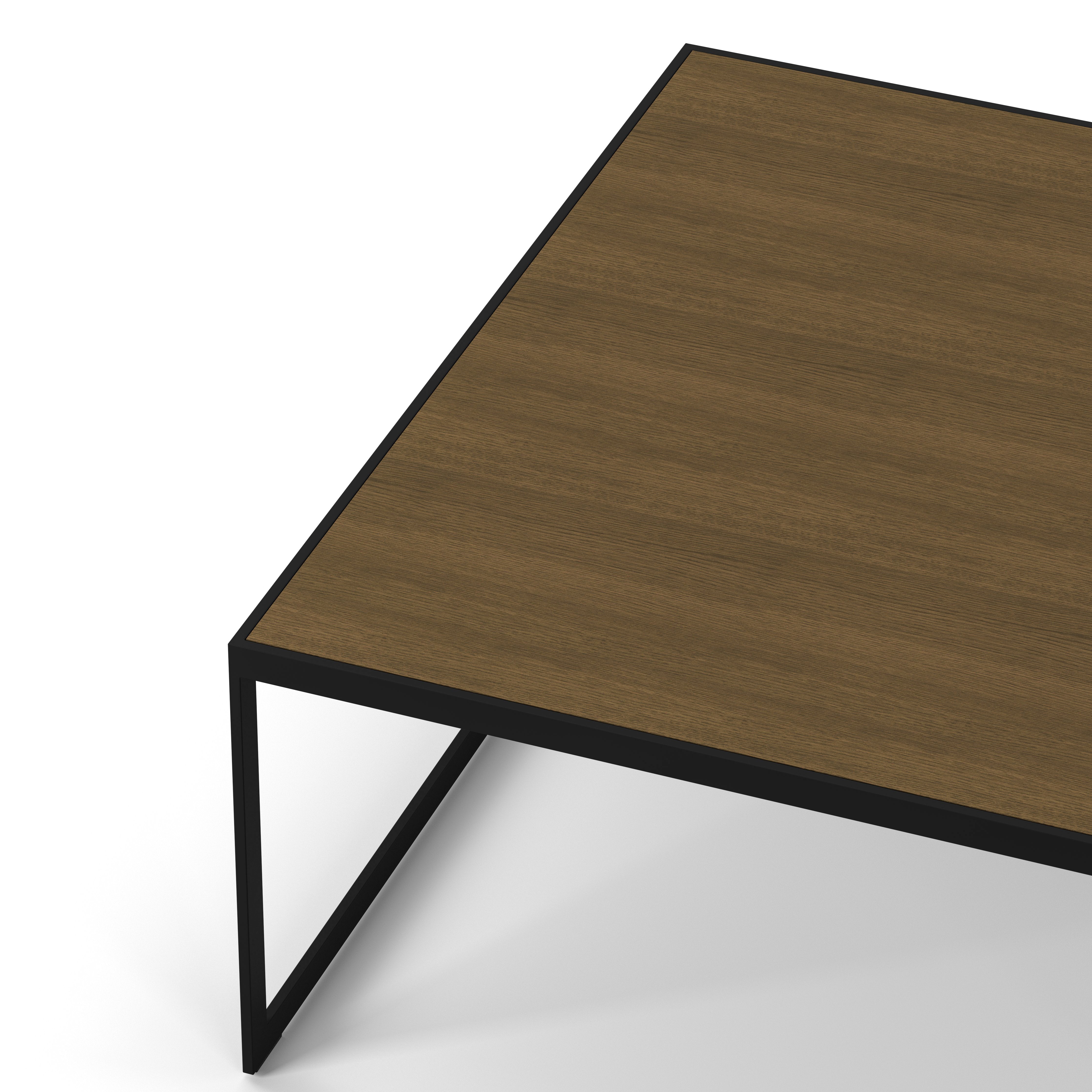 Englesson Bord Square Soffbord Kvadratiskt #Variant_Svart Metall & Burned Walnut 