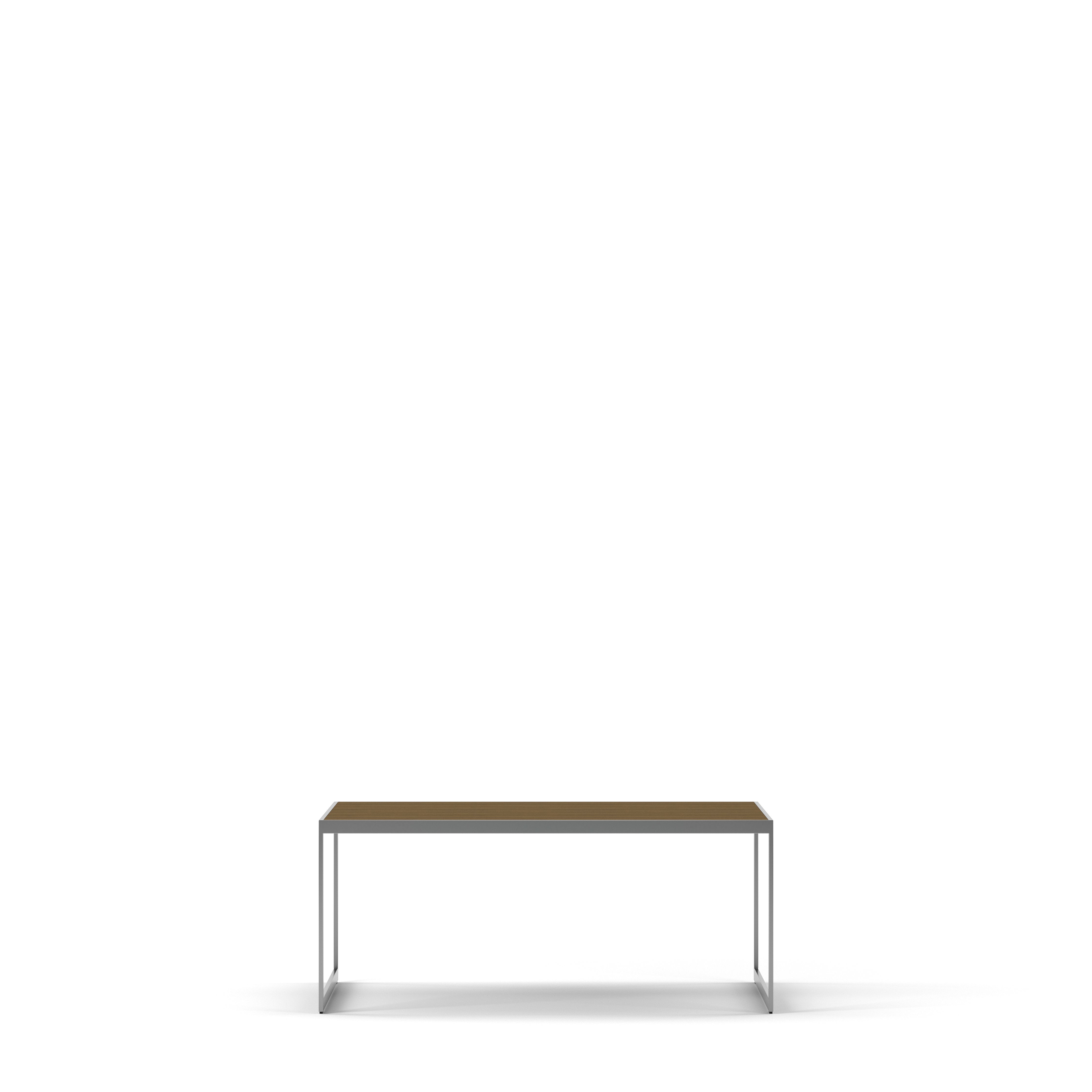 Englesson Bord Silvergrå Metall & Burned Walnut Square Soffbord Kvadratiskt #Variant_Silvergrå Metall & Burned Walnut 