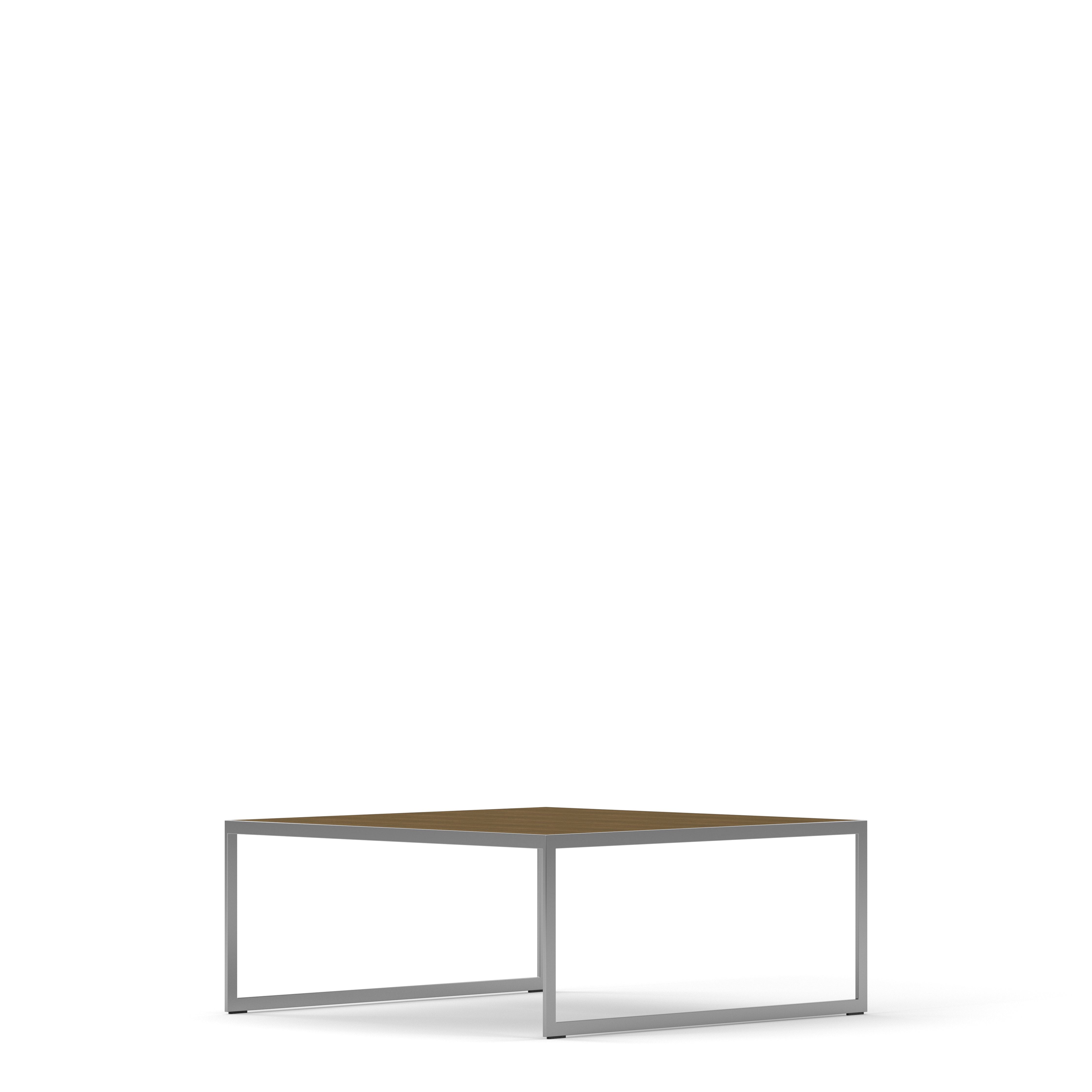 Englesson Bord Square Soffbord Kvadratiskt #Variant_Silvergrå Metall & Burned Walnut 