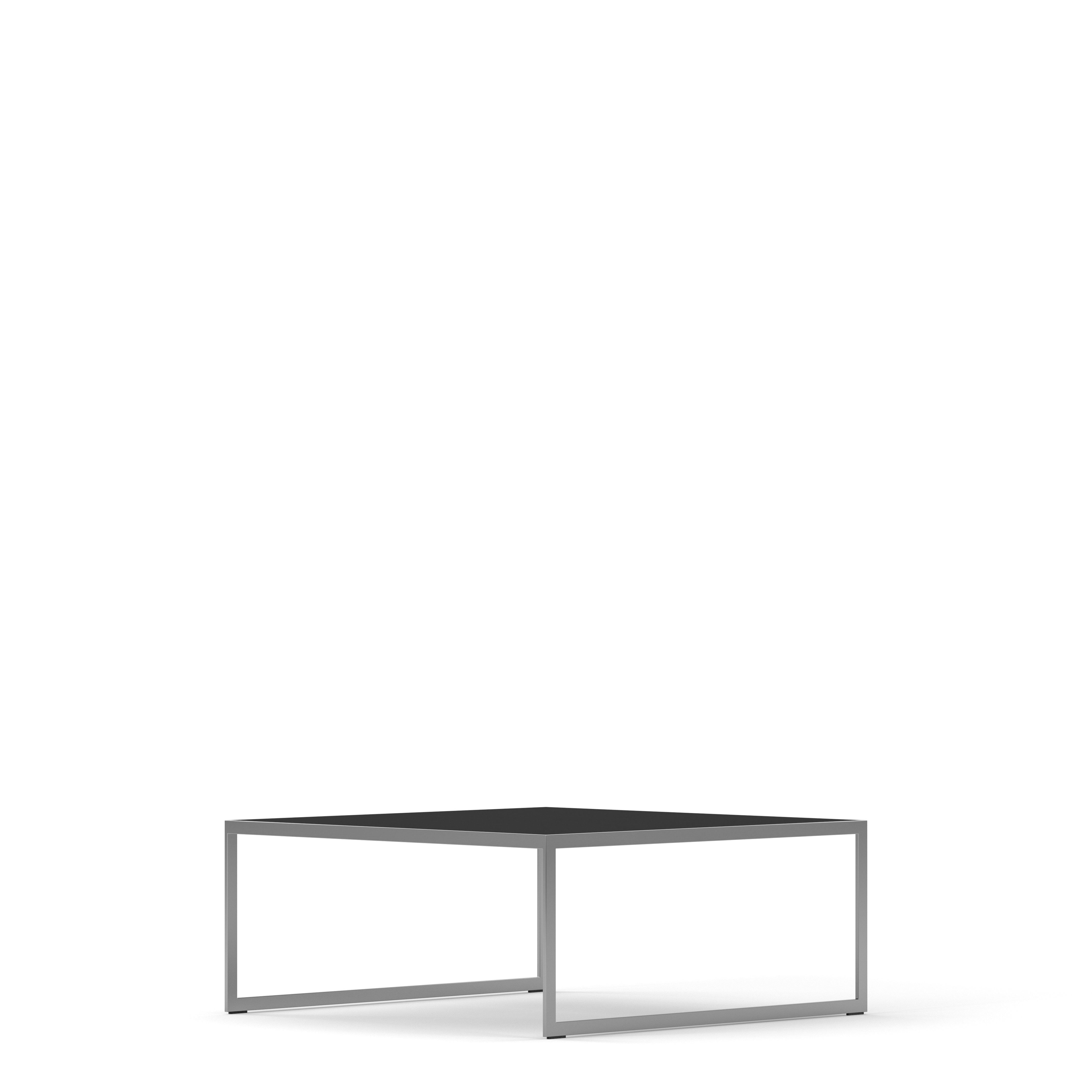 Englesson Bord Square Soffbord Kvadratiskt #Variant_Silvergrå Metall & Black Oak 