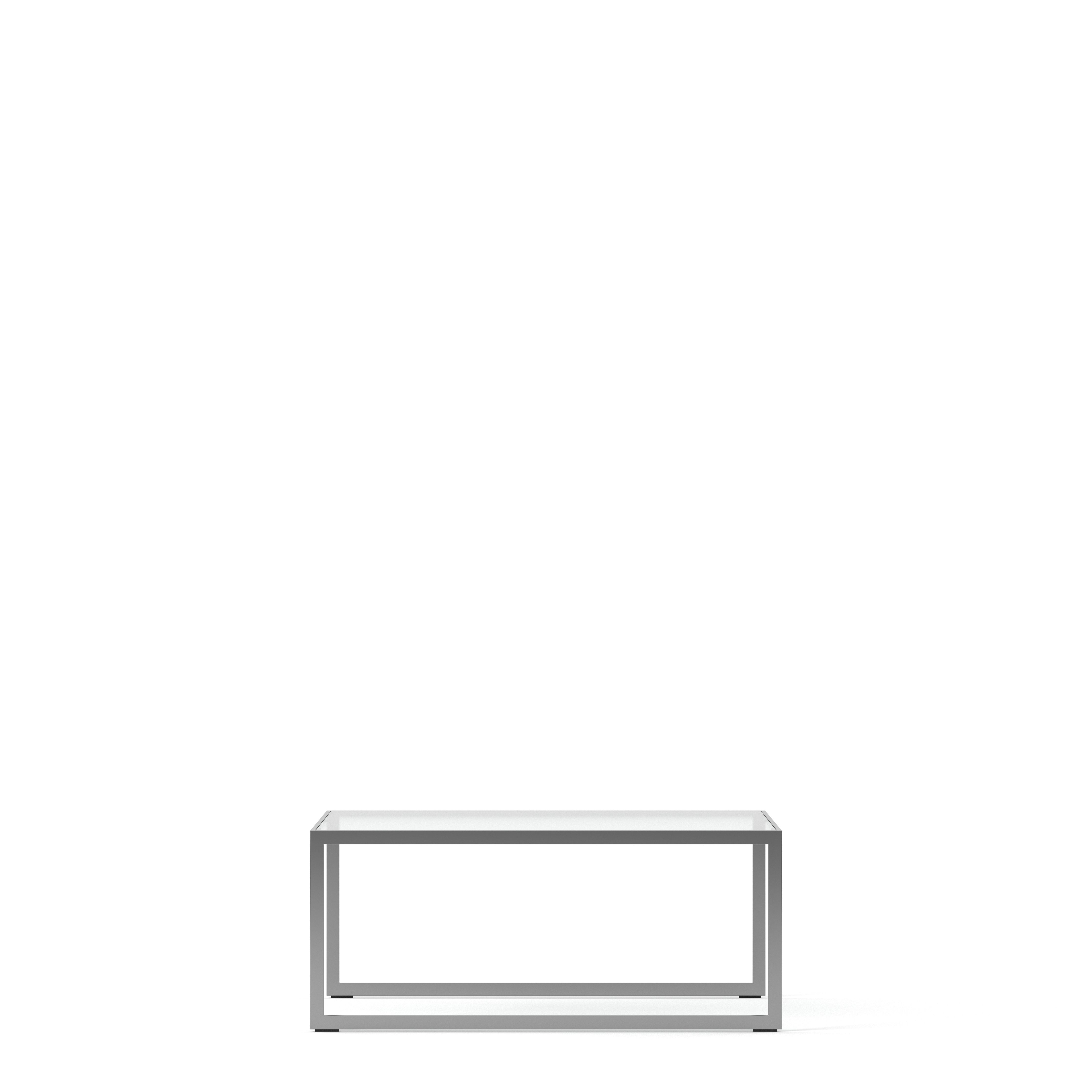 Englesson Bord Square Soffbord Kvadratiskt #Variant_Silvergrå Metall & Glas 