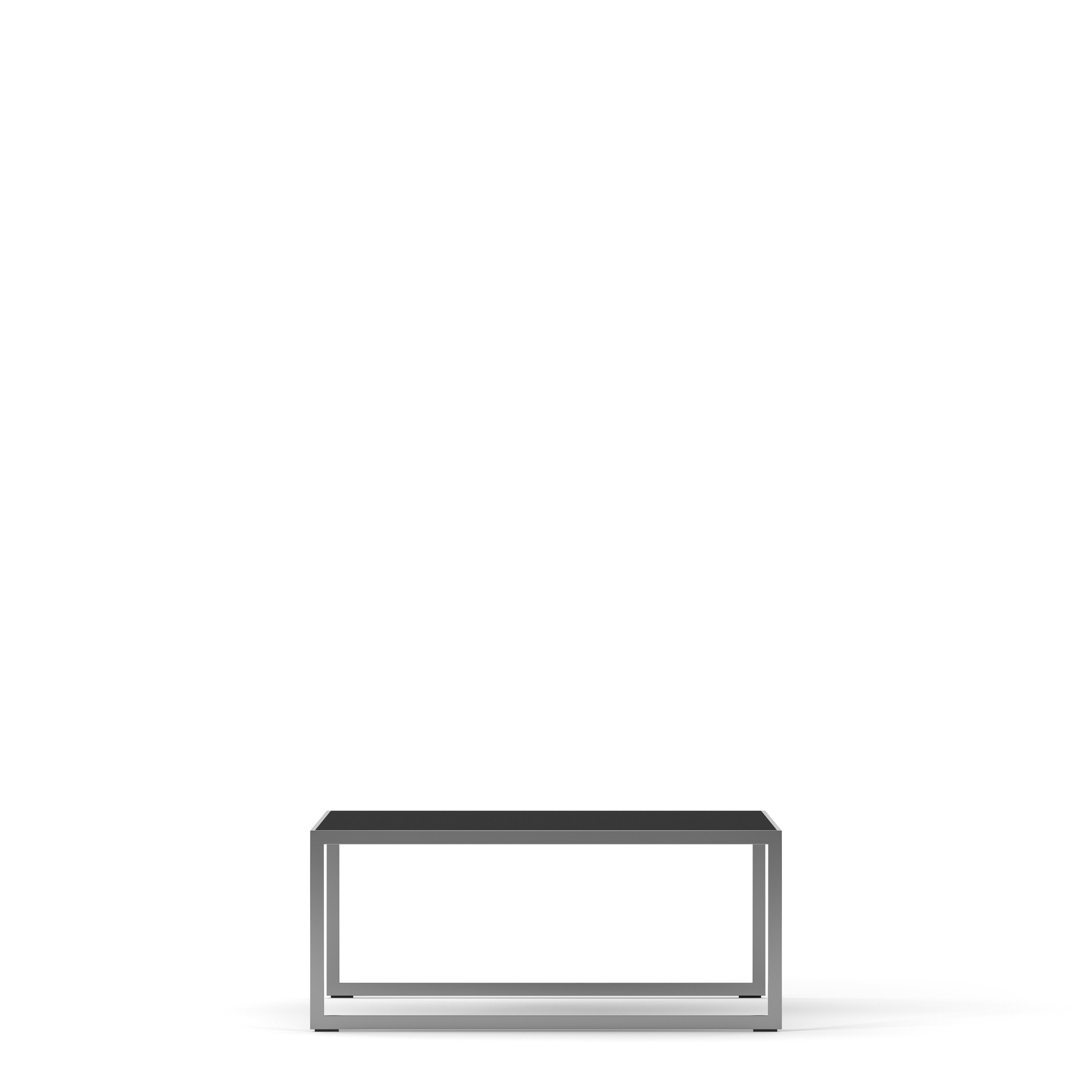Englesson Bord Square Soffbord Kvadratiskt #Variant_Silvergrå Metall & Black Oak 