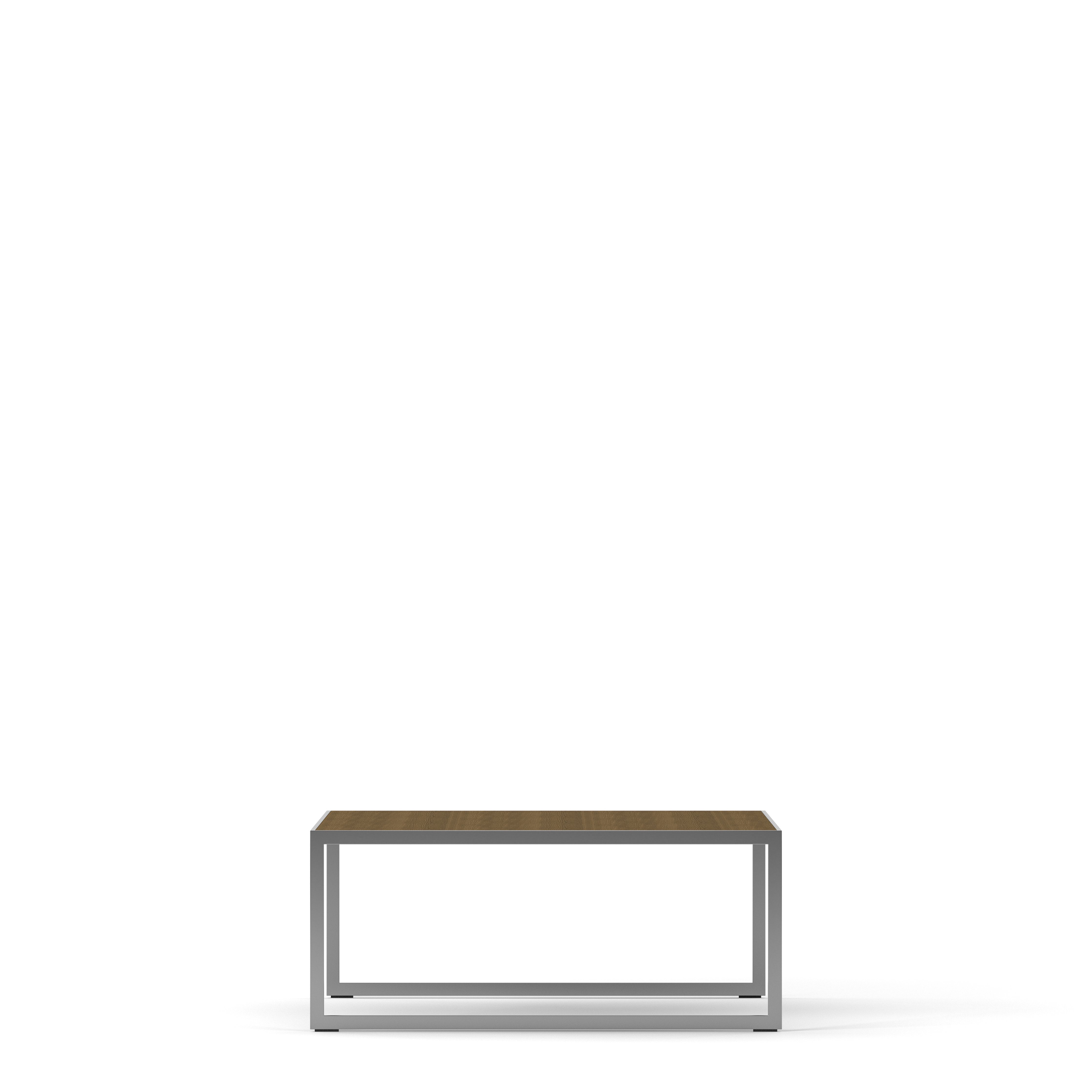 Englesson Bord Square Soffbord Kvadratiskt #Variant_Silvergrå Metall & Burned Walnut 