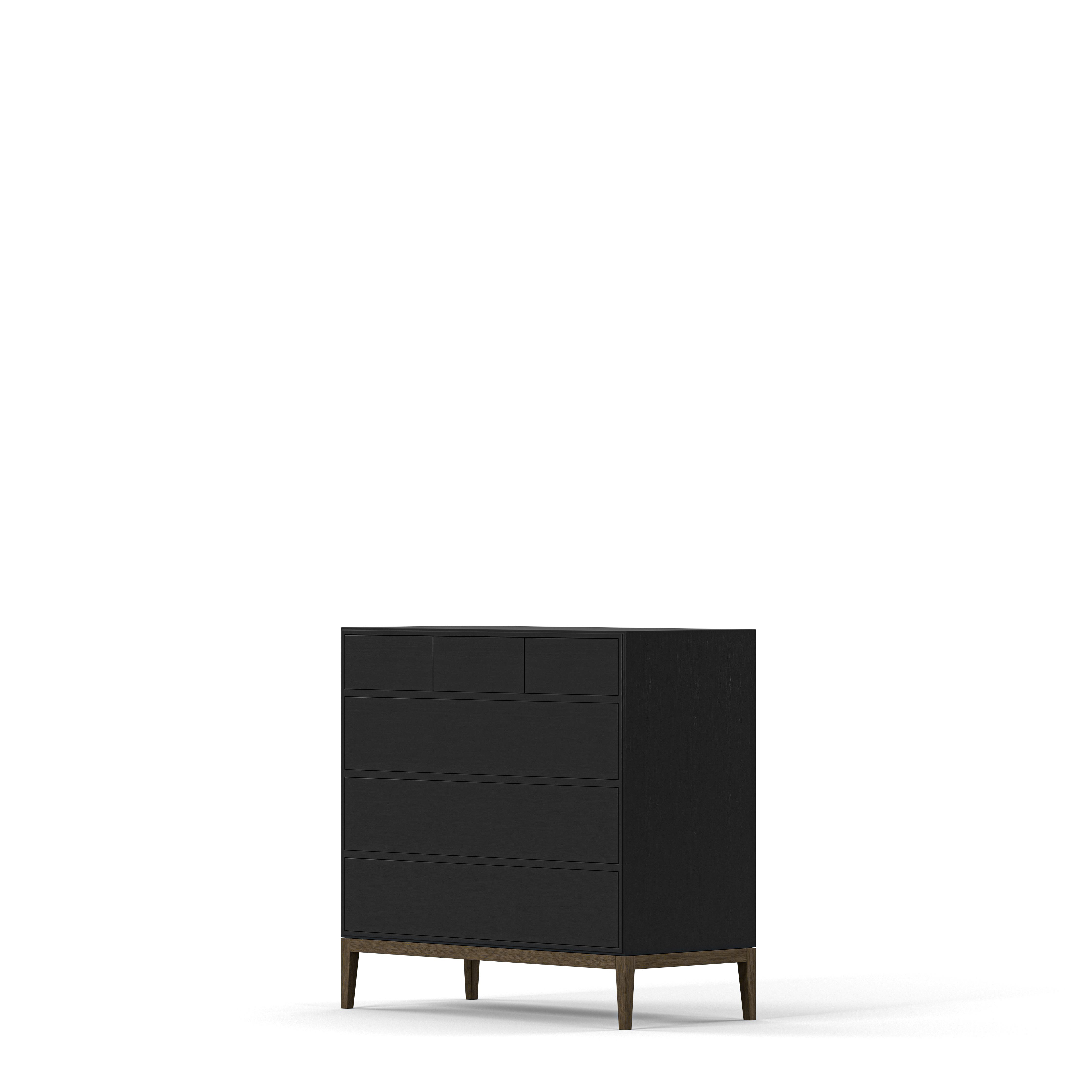 Englesson Byrå Edge 2.0 Byrå #Variant_Black Brushed & Burned Walnut 