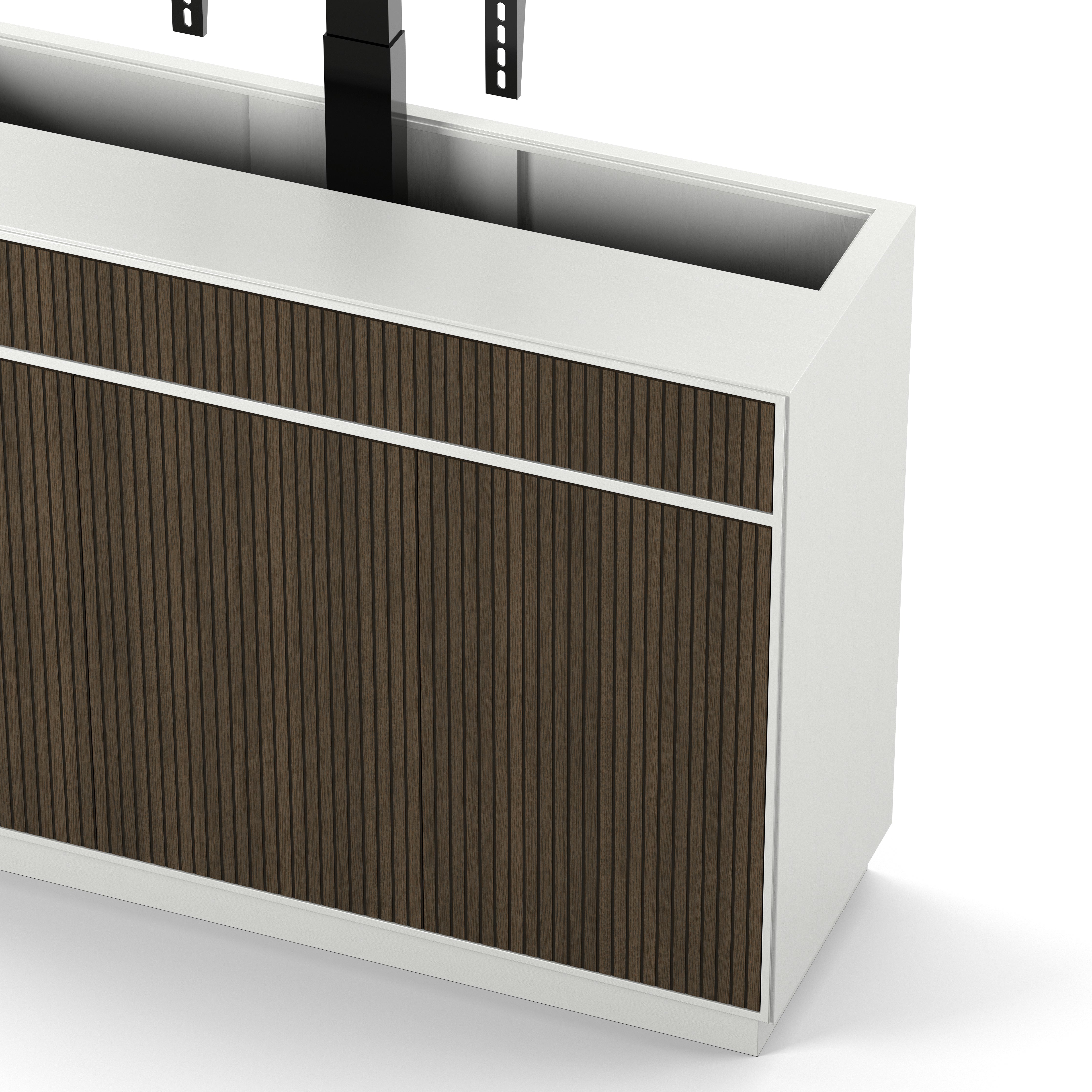 Englesson Line Burned Walnut TV Lift 55" #Variant_White & Burned Walnut 