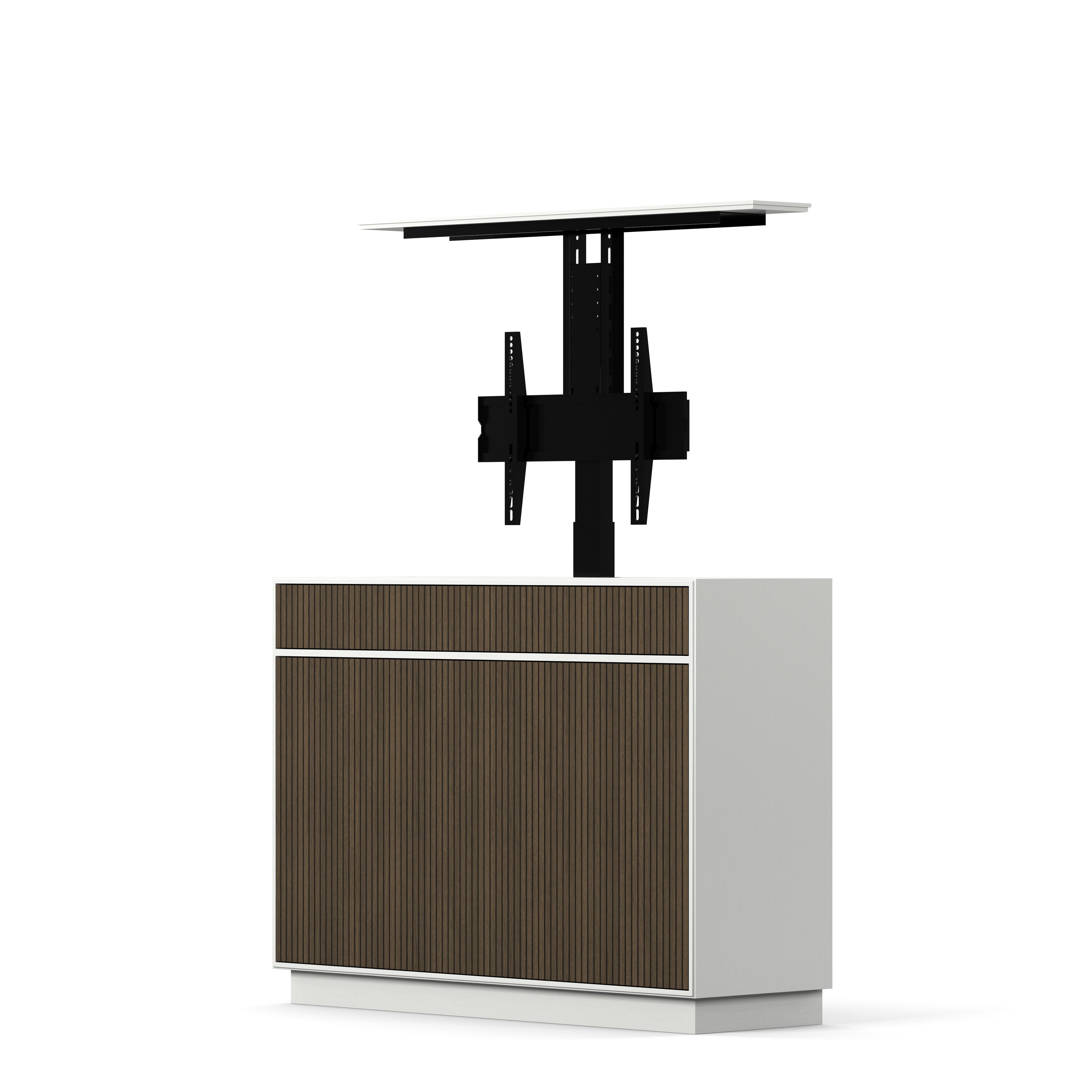 Englesson Line Burned Walnut TV Lift 55" #Variant_White & Burned Walnut 