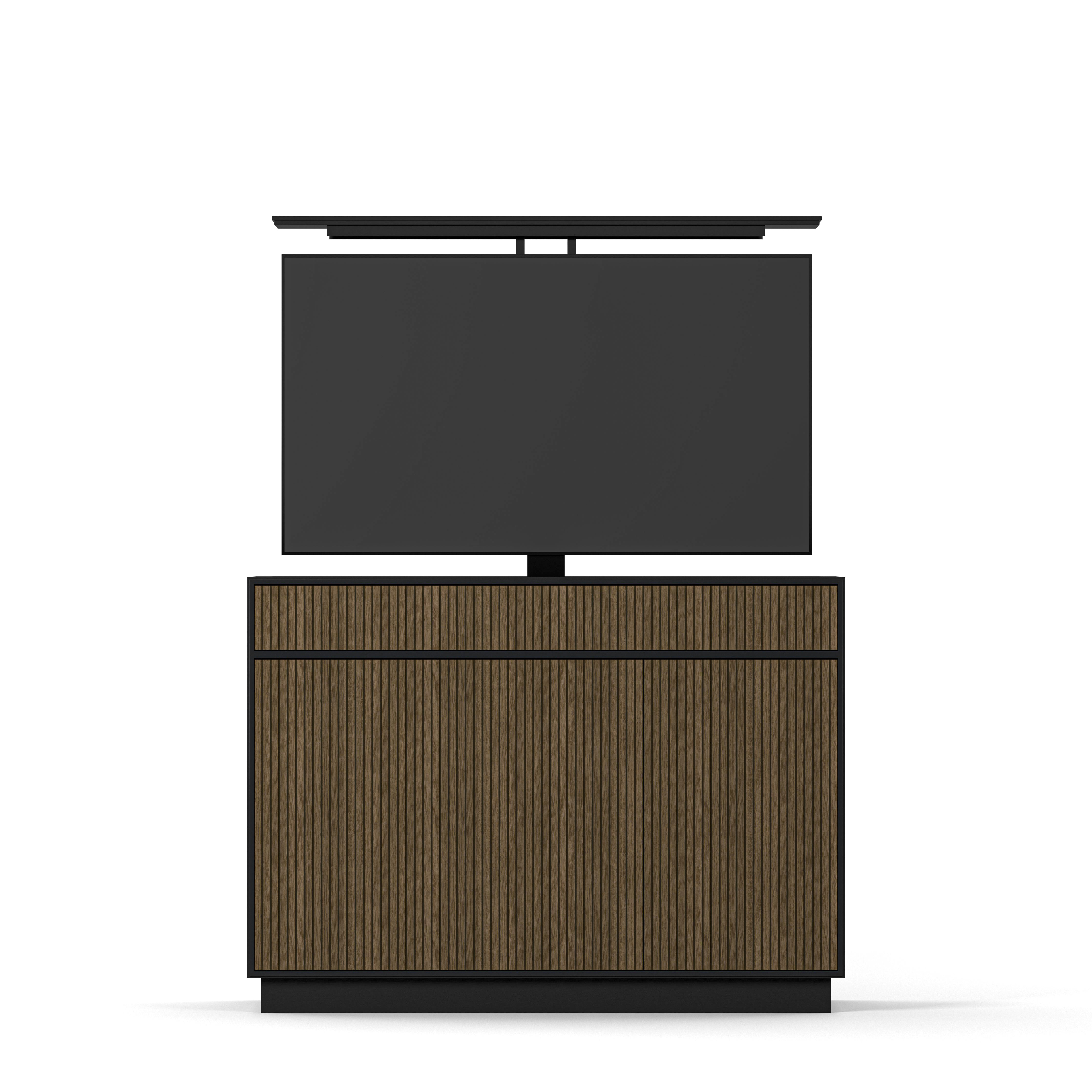 Englesson White Line Burned Walnut TV Lift 55" TV55SBW-DB #Variant_Black & Burned Walnut 