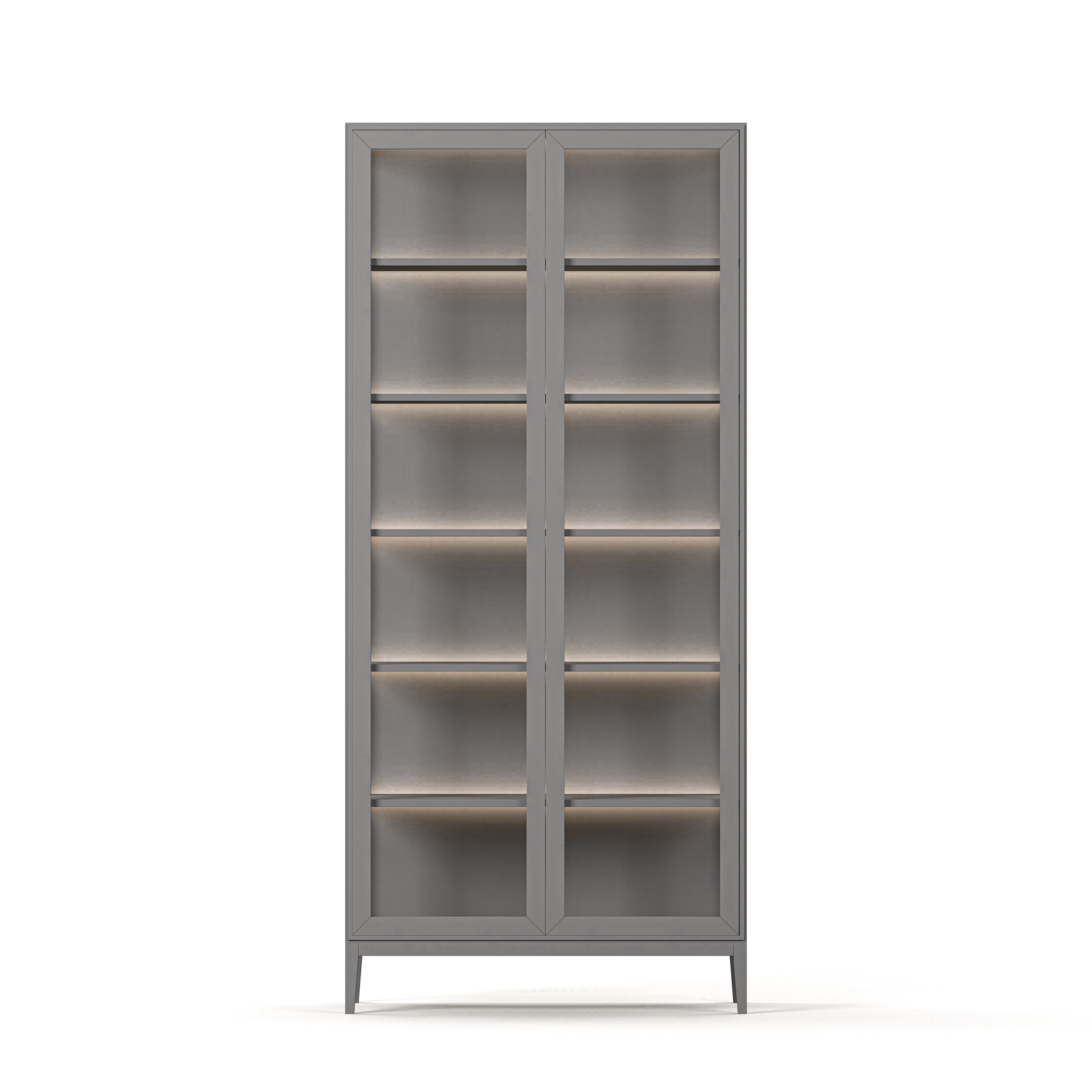 Englesson Skåp Grey Brushed Edge 2.0 Vitrinskåp Med Belysning 739EGB #Variant_Grey Brushed 