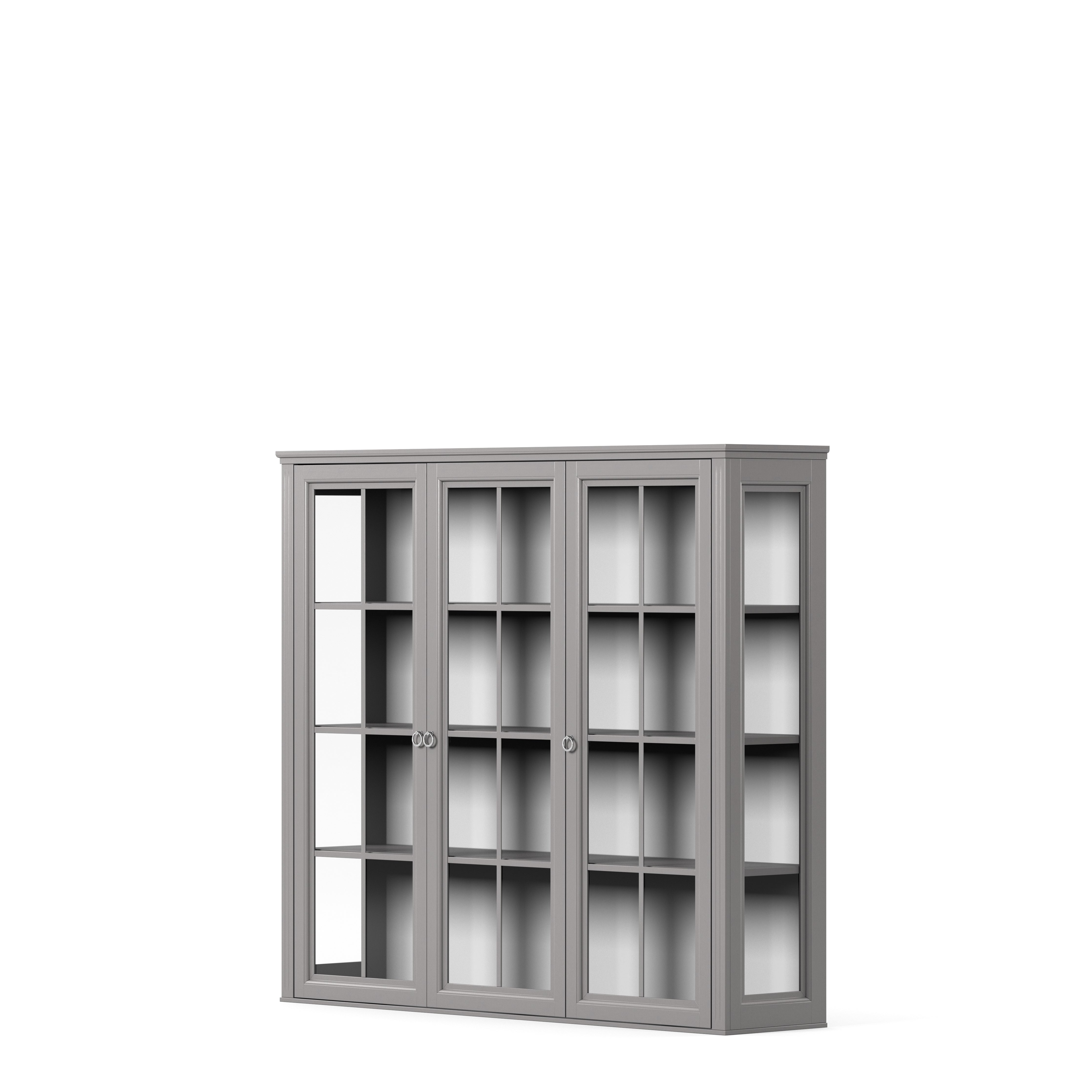 Englesson Skåp Stockholm 2.0 Överskåp Vitrin 3 Dörrar #Variant_Grey 