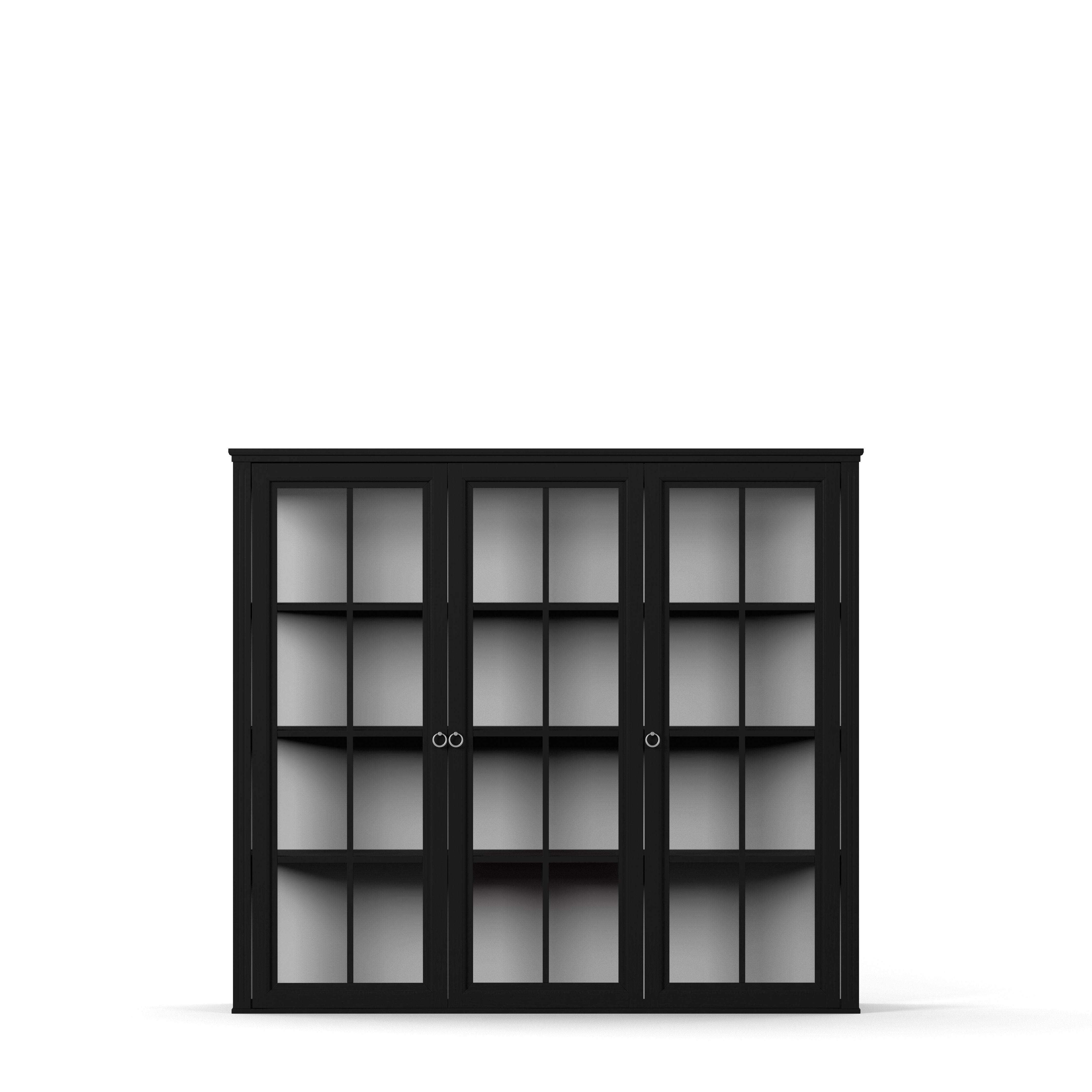 Englesson Skåp Black Stockholm 2.0 Överskåp Vitrin 3 Dörrar 522BG2 #Variant_Black 