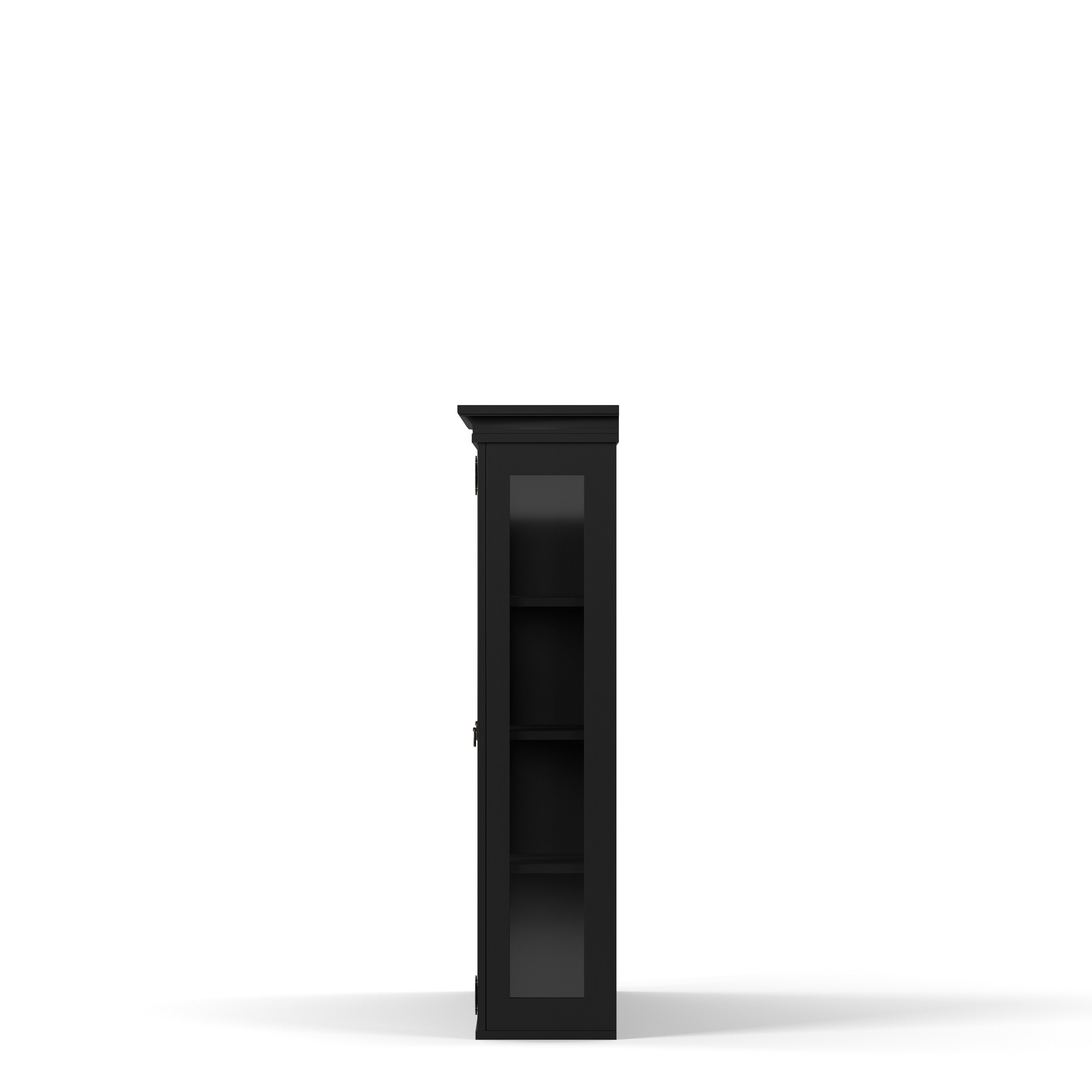 Englesson Skåp Stockholm Överskåp Vitrin 3 Dörrar #Variant_Black 