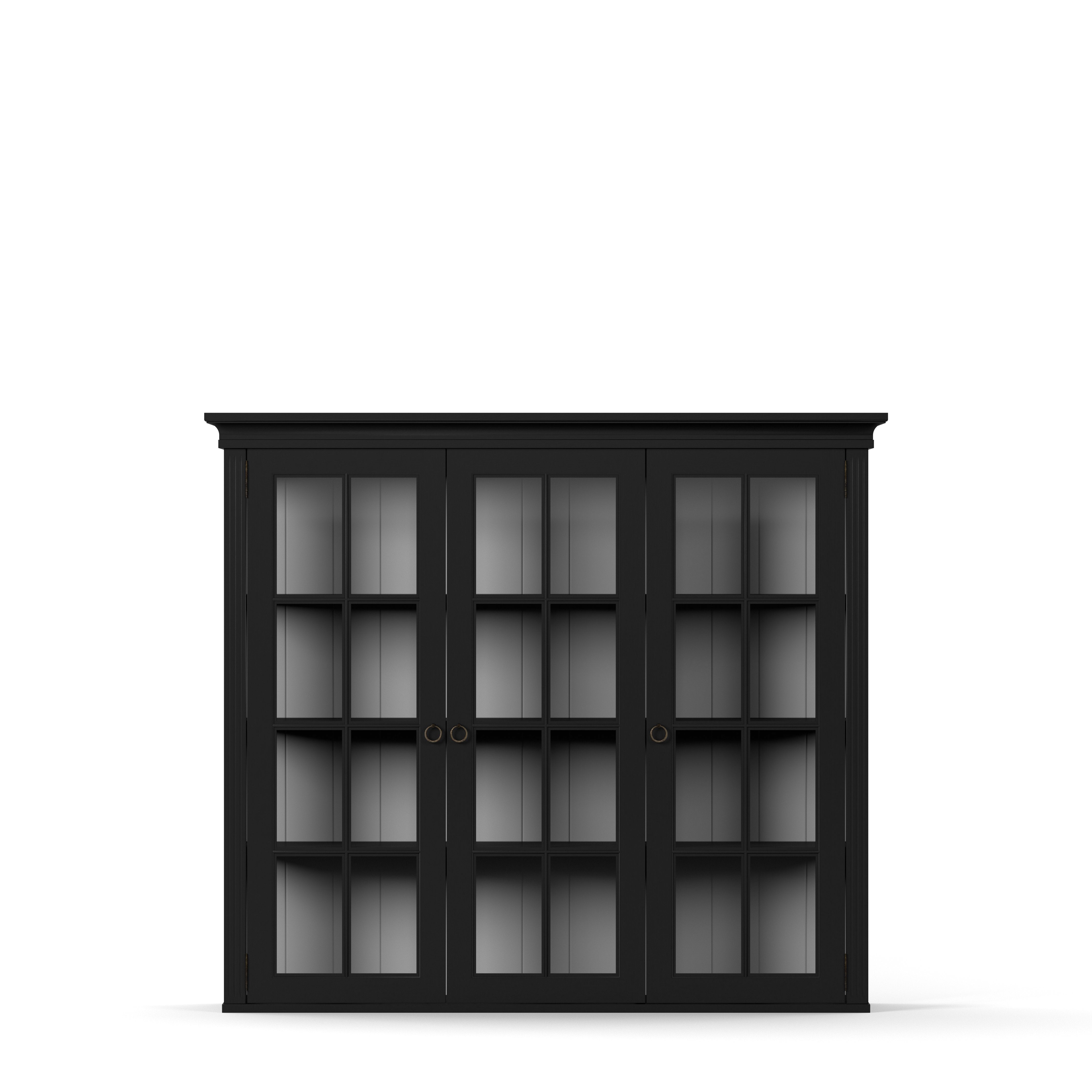 Englesson Skåp Black Stockholm Överskåp Vitrin 3 Dörrar 522BG #Variant_Black 